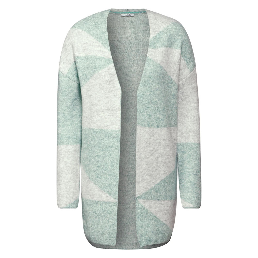 cecil Grafisch Patroon Lang Vest Green Dames