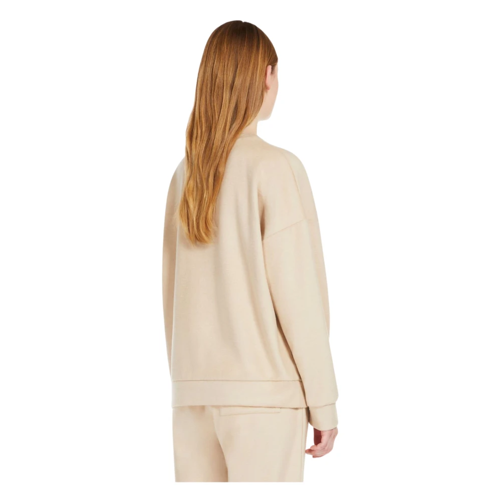 Max Mara Weekend Zachte Katoen en Wol Trui Beige Dames