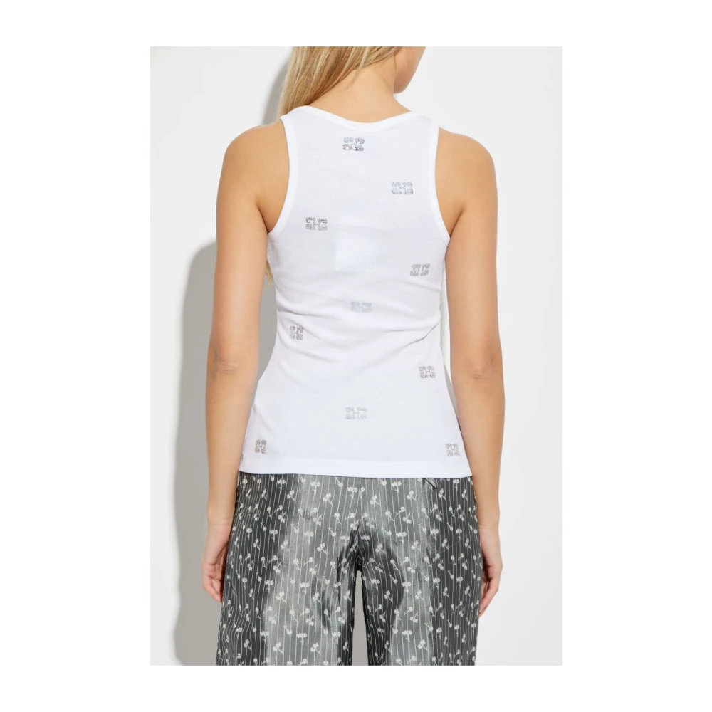 Ganni Witte T-shirts & Polo's voor vrouwen White Dames