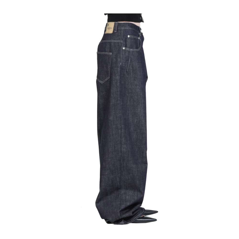 N21 Wijde Pijp Katoenen Jeans Blue Dames