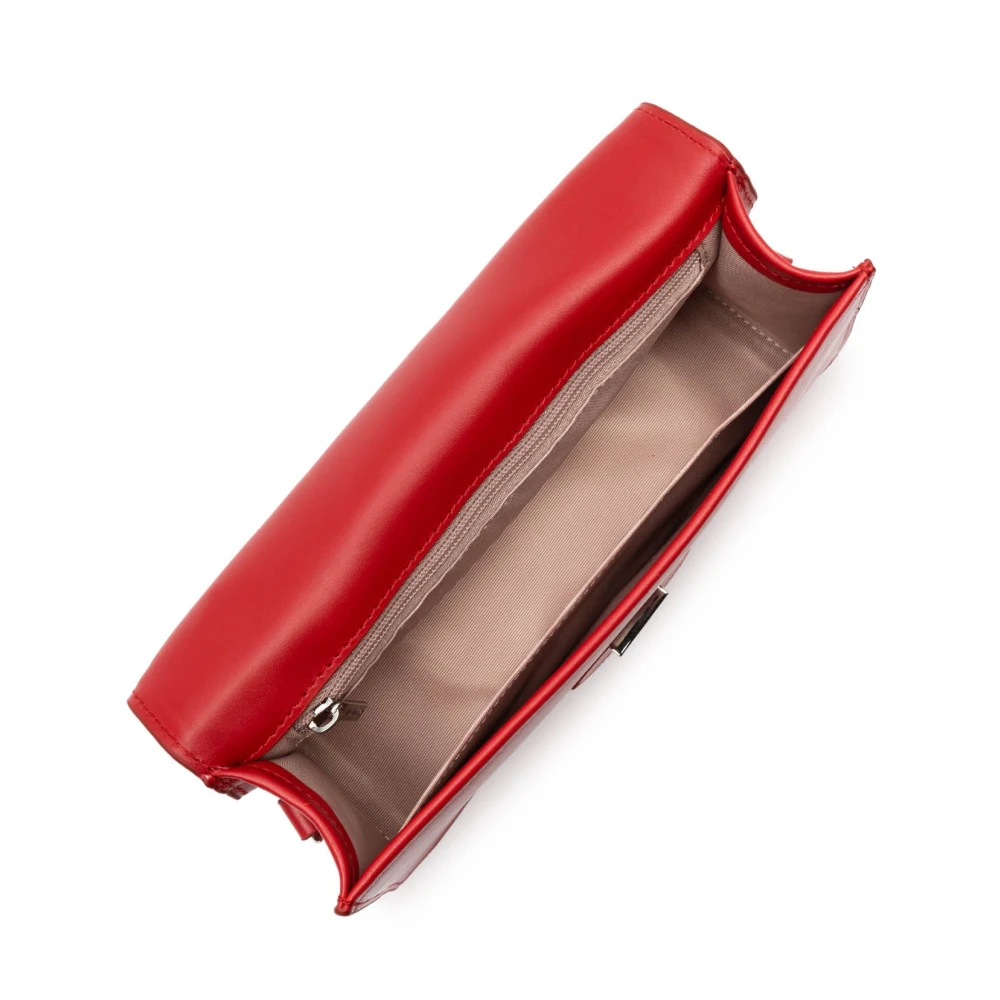 Lancaster Schoudertas met Metalen Sluiting in Rood Red Dames
