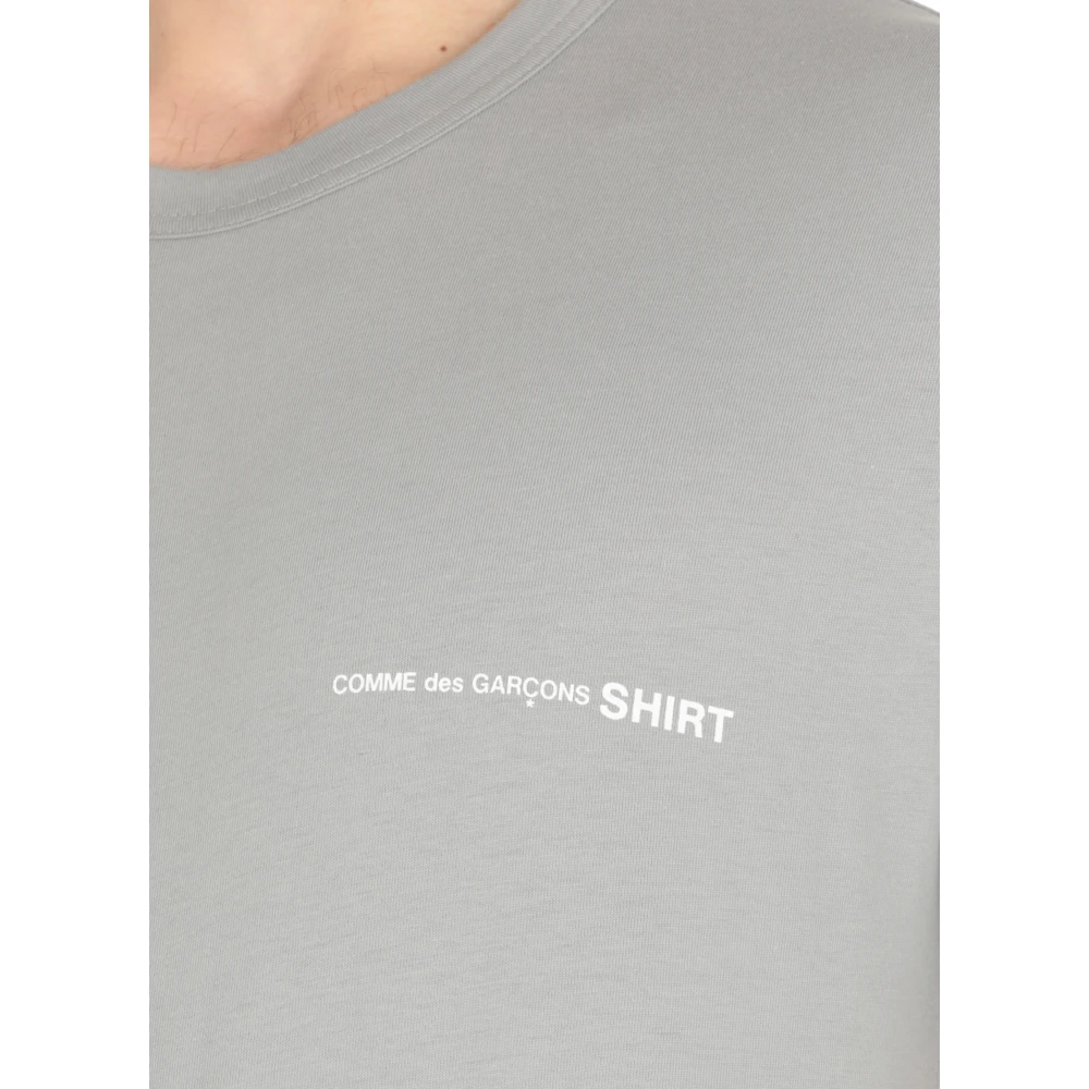 Comme des Garçons Grijze T-shirts en Polos met Logo Gray Heren