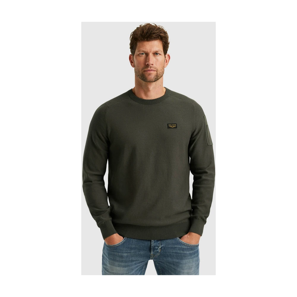 PME Legend Klassieke R-neck American Buckley Gebreide kleding Green Heren