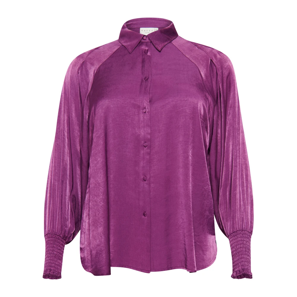 Kaffe Curve Elegante Pofmouw Blouse Gloxinia Purple Dames