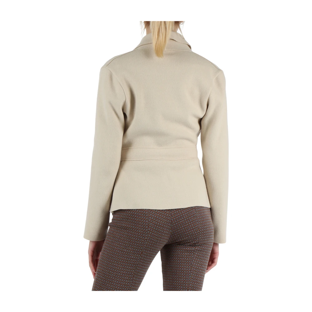 NIU Cardigan van zuivere wol met sjaalkraag Beige Dames