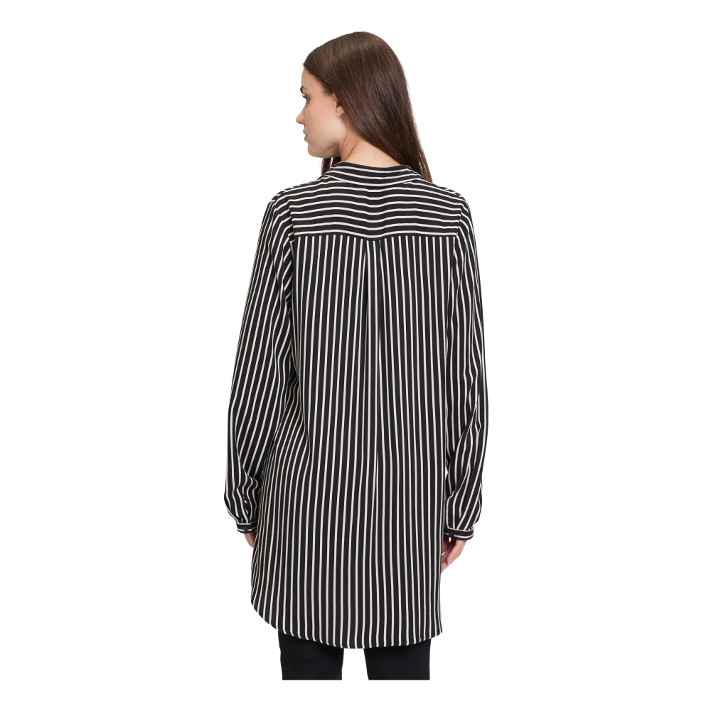 Betty Barclay Gestreepte blouse met zakken Black Dames