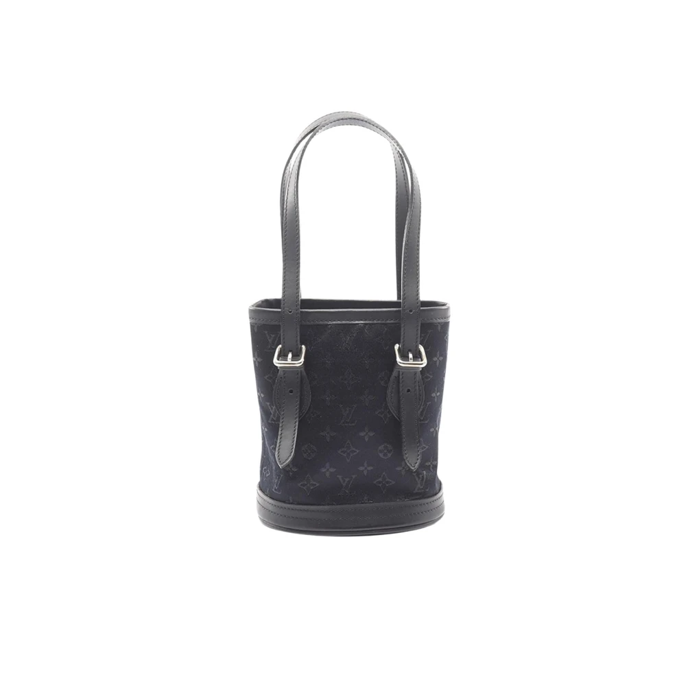 Louis Vuitton Vintage Women's Black Pre-Owned Monogram Velvet Bucket Bag