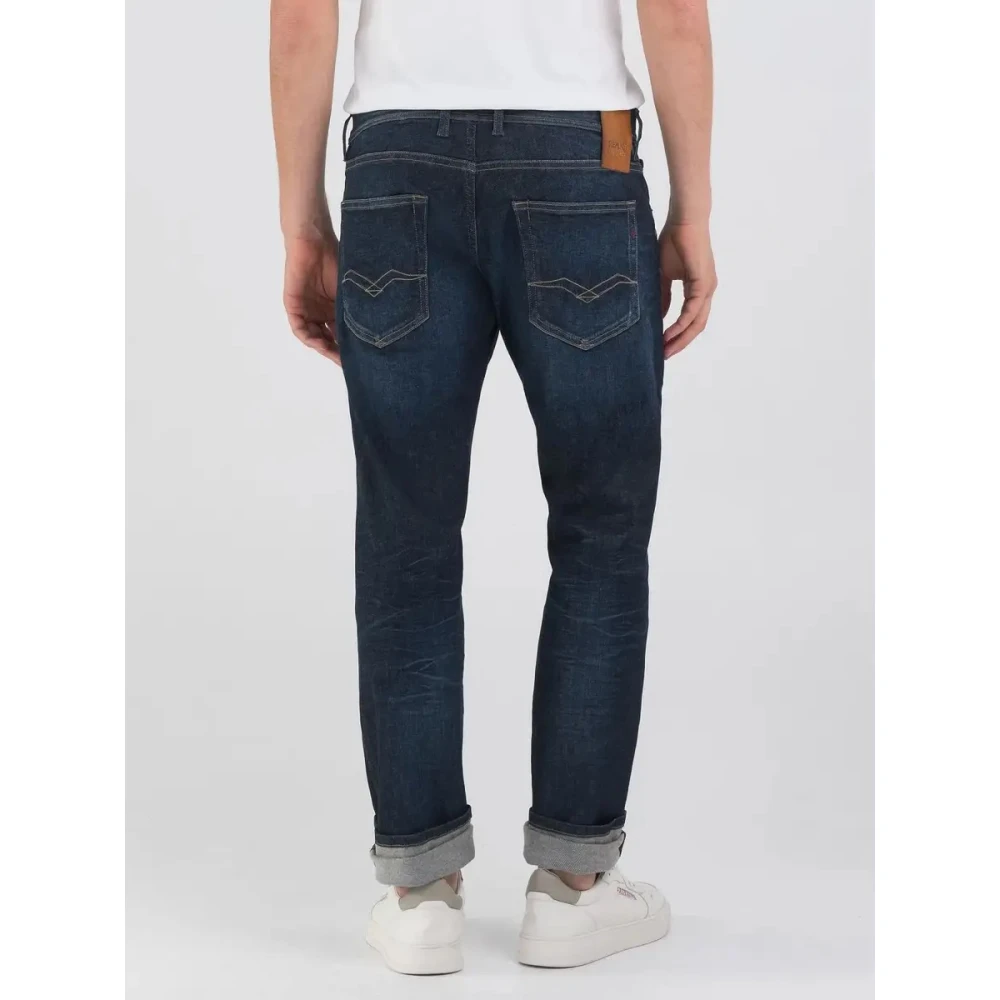 Replay Hyperflex Stretch Denim Jeans Blue Heren