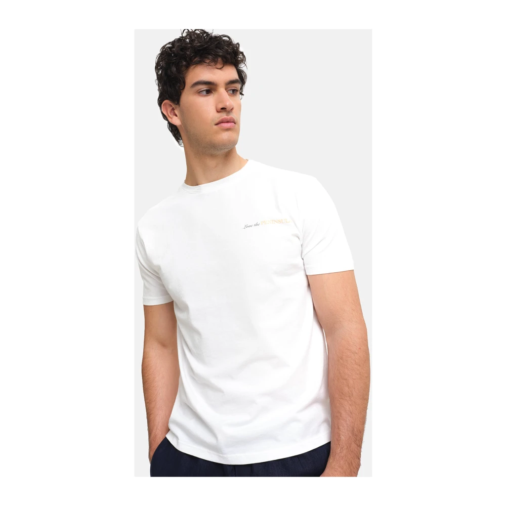 Peninsula Liefde Katoenen Bedrukt T-Shirt White Heren