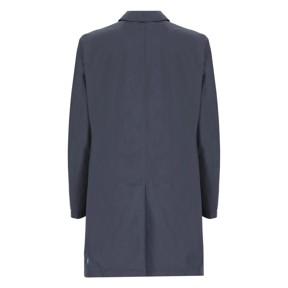 Herno Blauwe Waterdichte Donsjas met Kraag Blue Heren