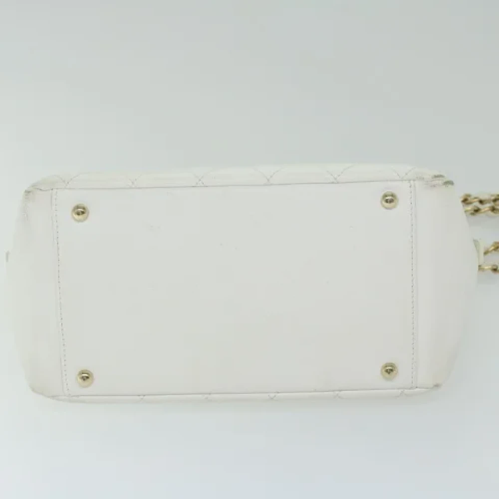 Chanel Vintage Pre-owned Leather chanel-bags White Dames