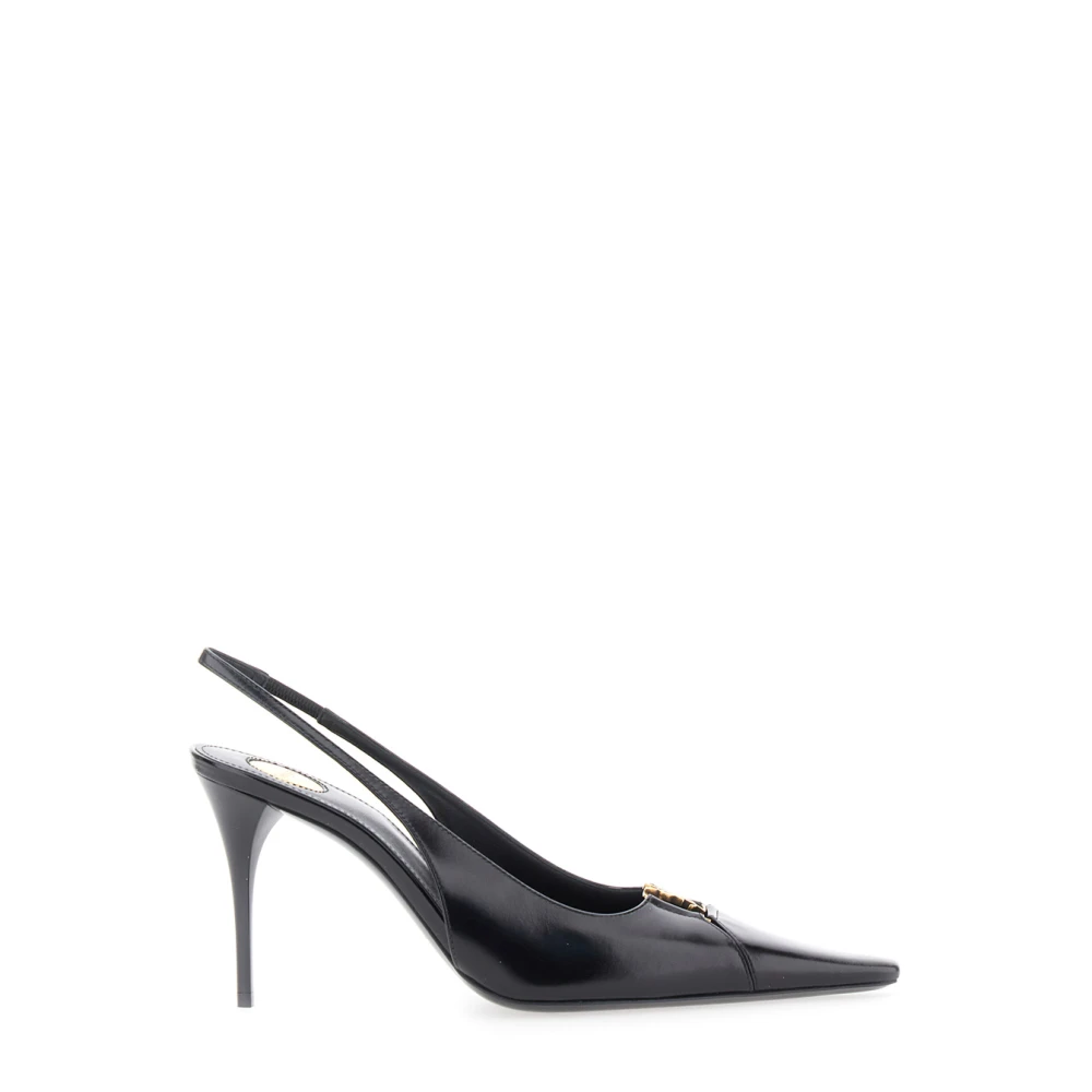 Saint Laurent Women's Black Babylone Slingback Pumps