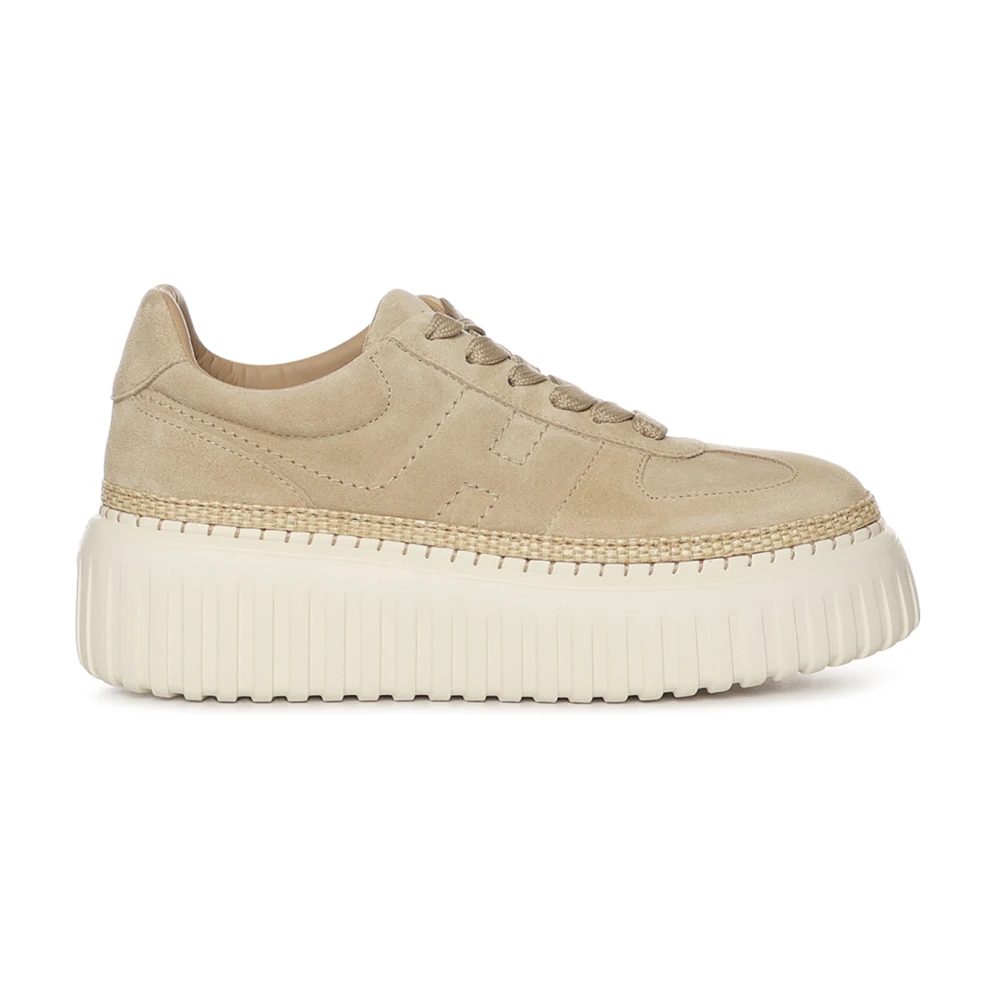 Hogan Women's Beige H-Stripes Trainers - Sneakers - 5 Uk - Shoes