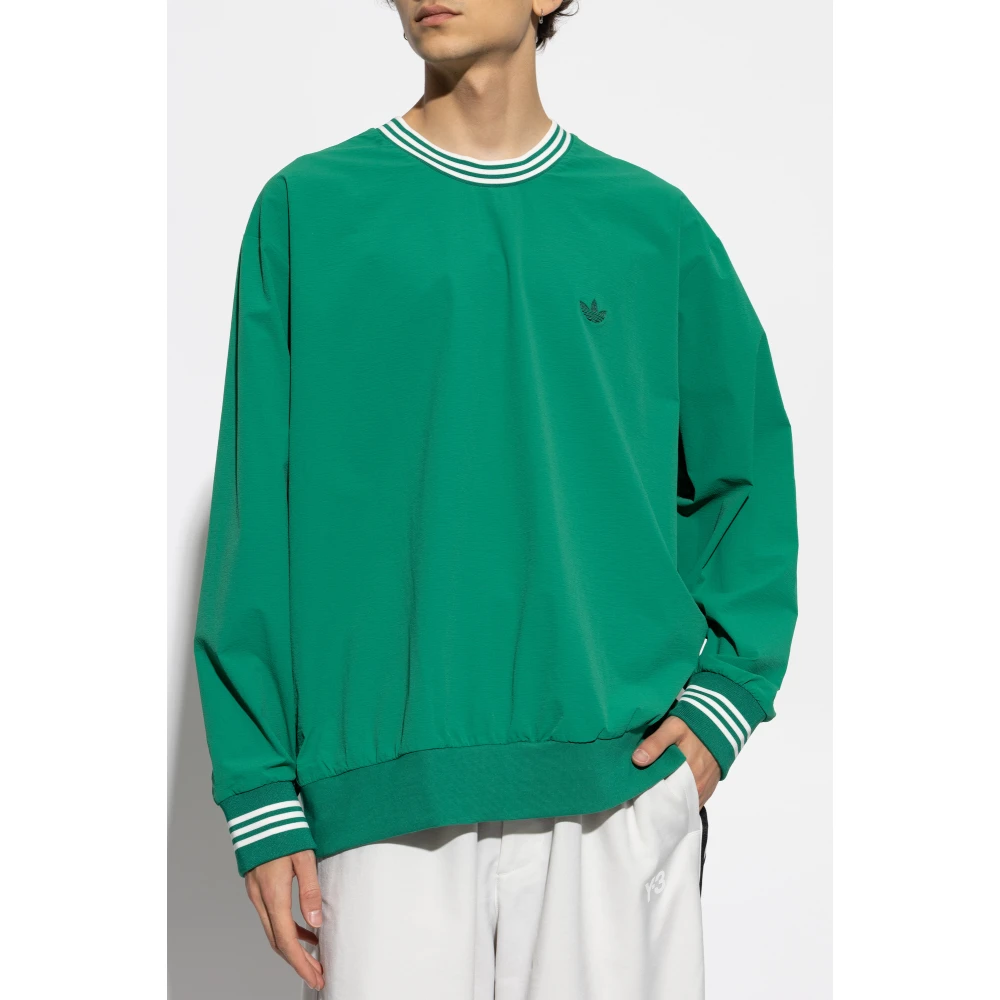adidas Originals Sweatshirt met logo uit de The Rolling Links collectie Green Heren