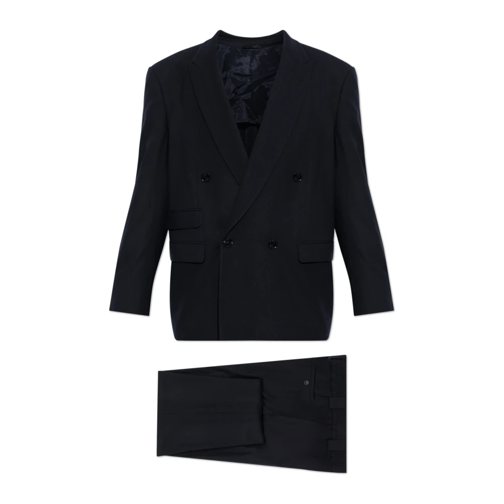 Giorgio Armani Mannelijk Blauw Kostuums Heren, L, Wol, The Wool Suit