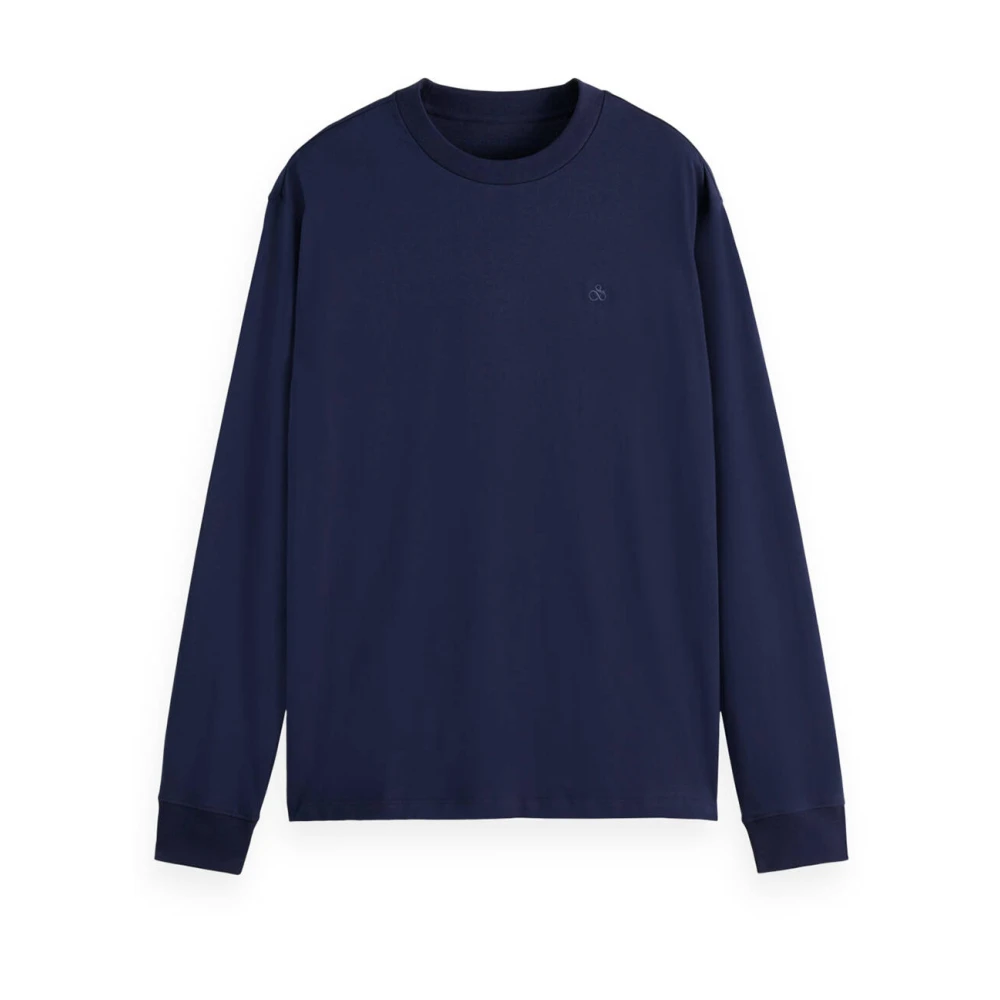 Scotch & Soda Logo Longsleeve Pullover Blue Heren