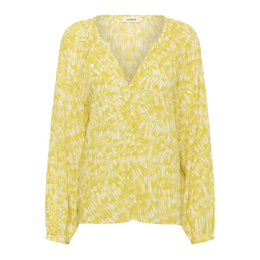 Soaked in Luxury Snake Eye Stroke Lenteblouse Yellow Dames
