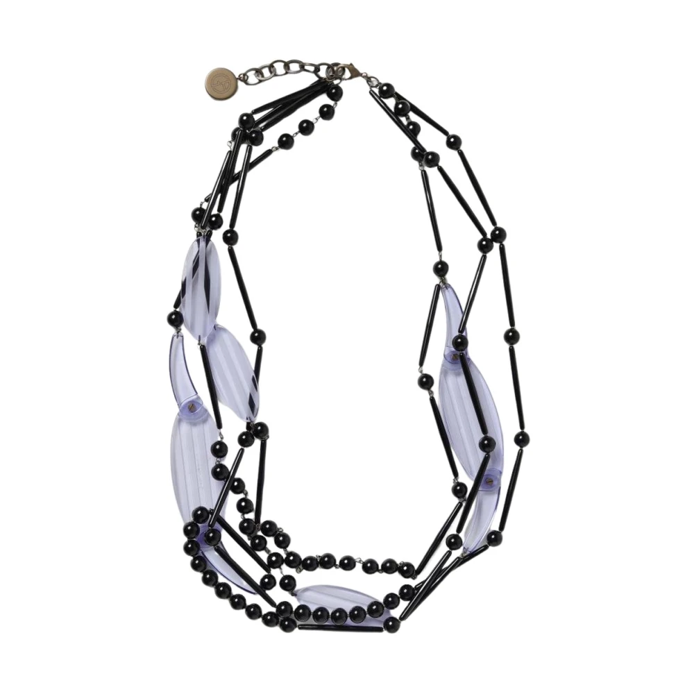 Giorgio Armani Women's Blue Resin Bead Necklace