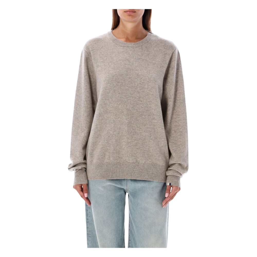 Extreme Cashmere Klassieke Cashmere Sweater Moss Grey Beige Gray Dames