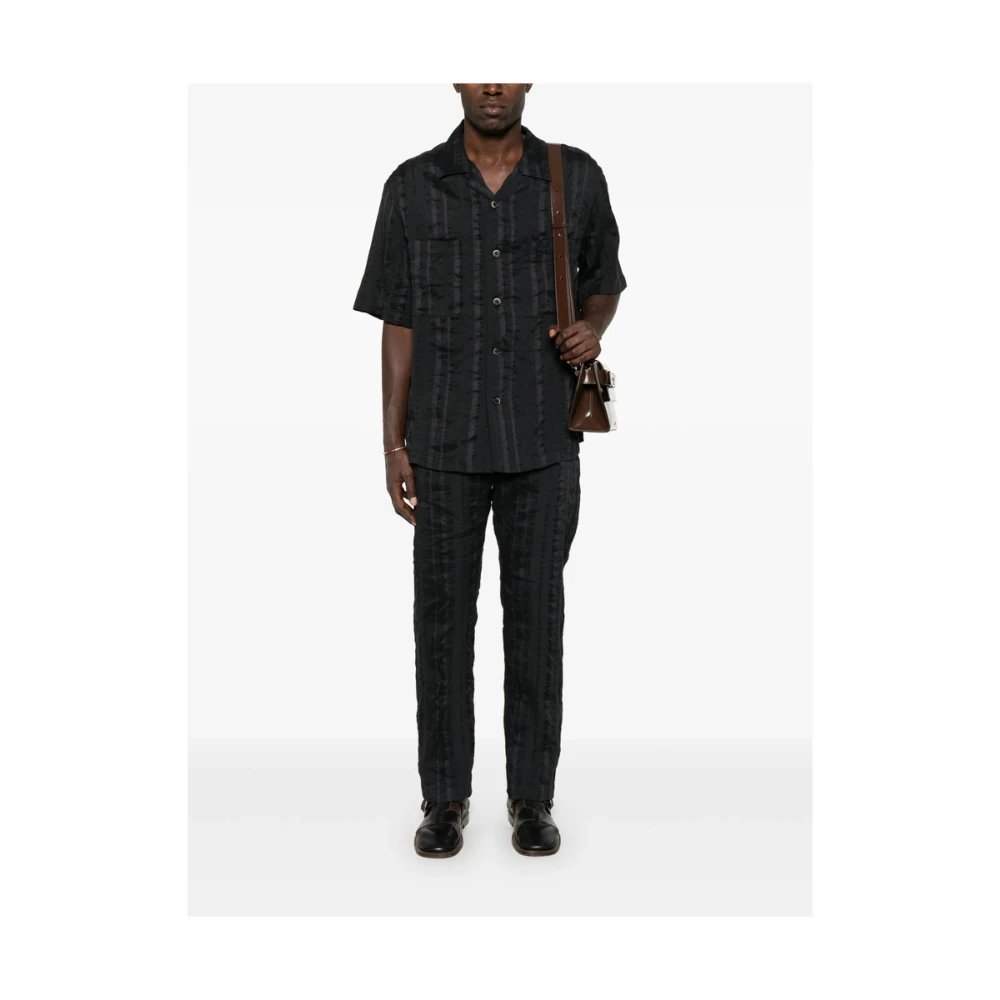 Barena Venezia Zwarte Knoopshirt met Zakken Black Heren