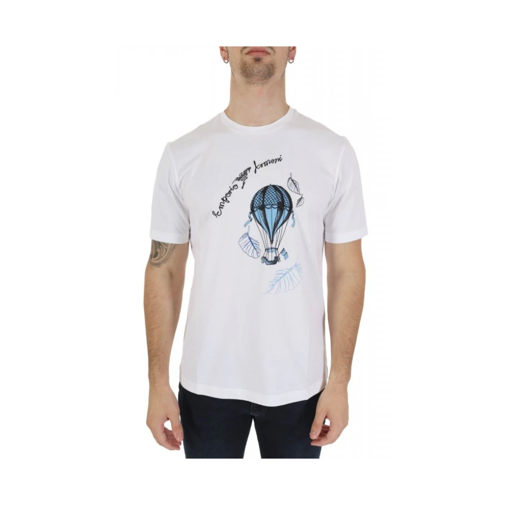 Emporio Armani Herren Weiß T-Shirt Logo