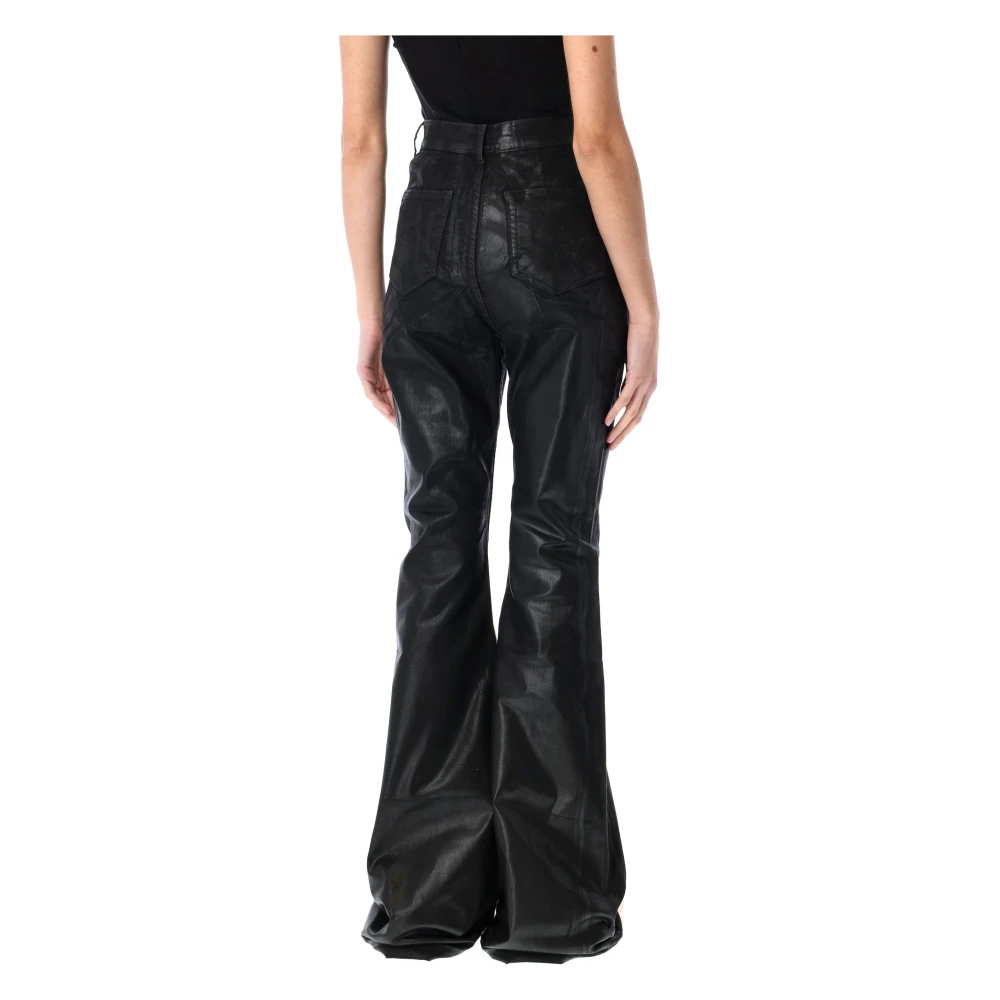 Rick Owens Zwarte Bootcut Jeans Verhoog Stijl Black Dames