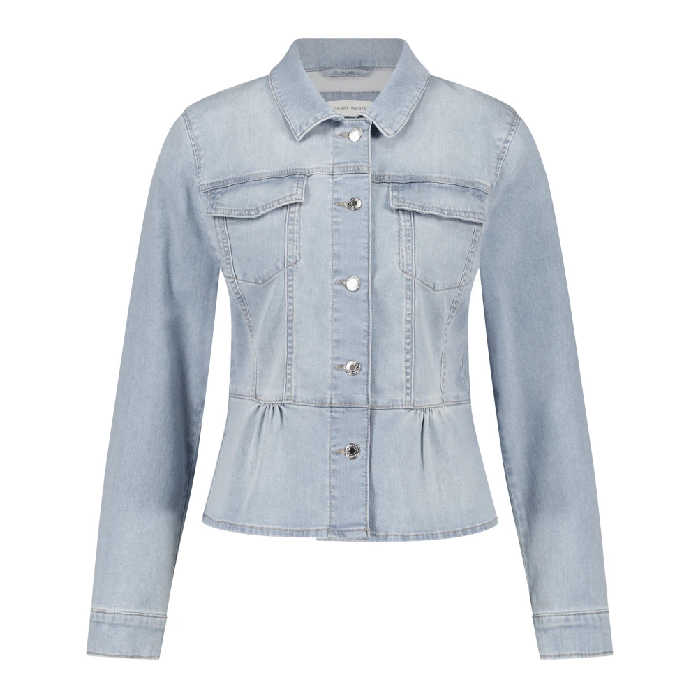 Gerry Weber Women's Blue Denim Jacket With Peplum