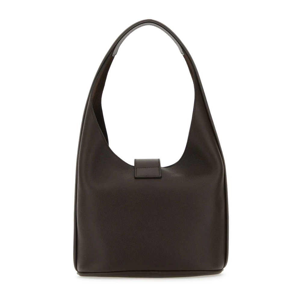 Salvatore Ferragamo Stijlvolle Bruin Leren Hobo Handtas Brown Dames