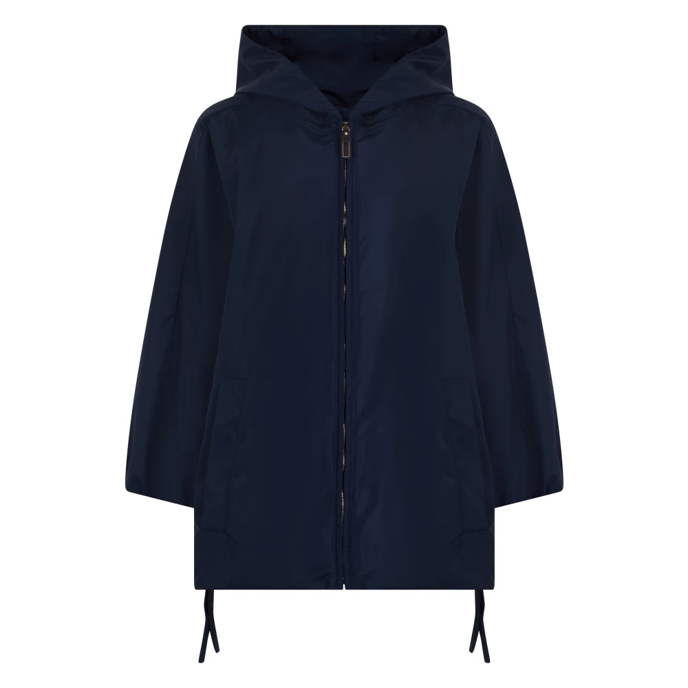 Max Mara Women's Blue Light Jackets, S, Water-Repellent Taffeta Jacket