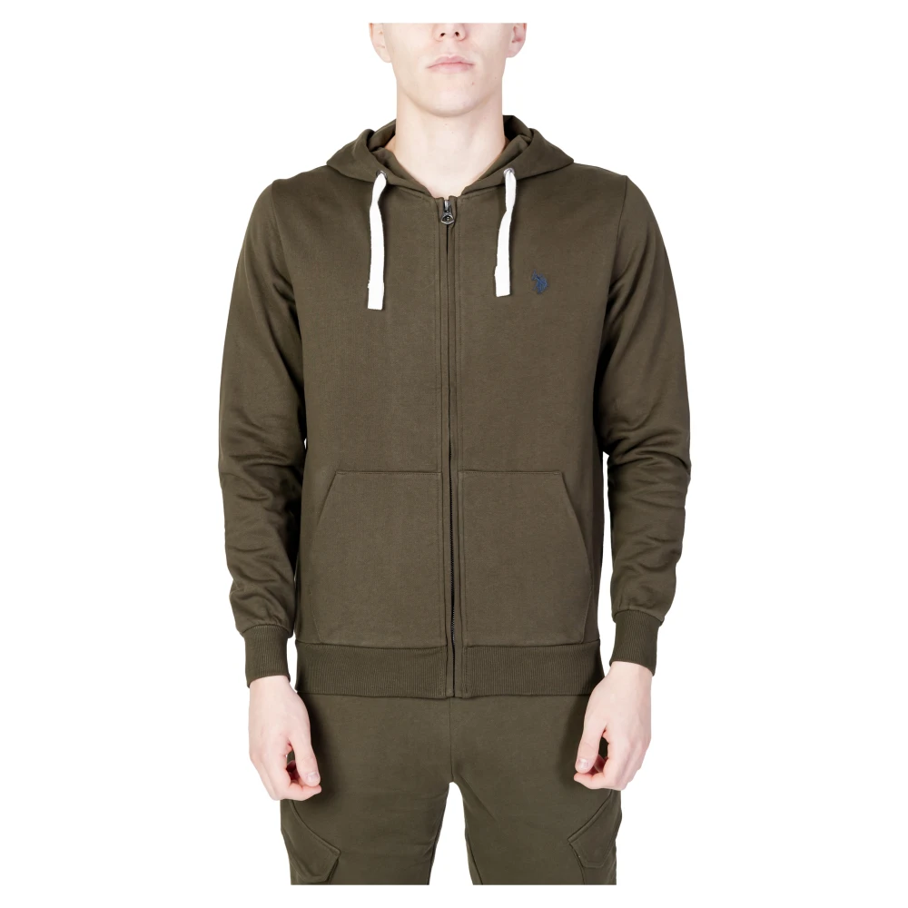 U.s. Polo Assn. Men's Green Hooded Sweatshirt