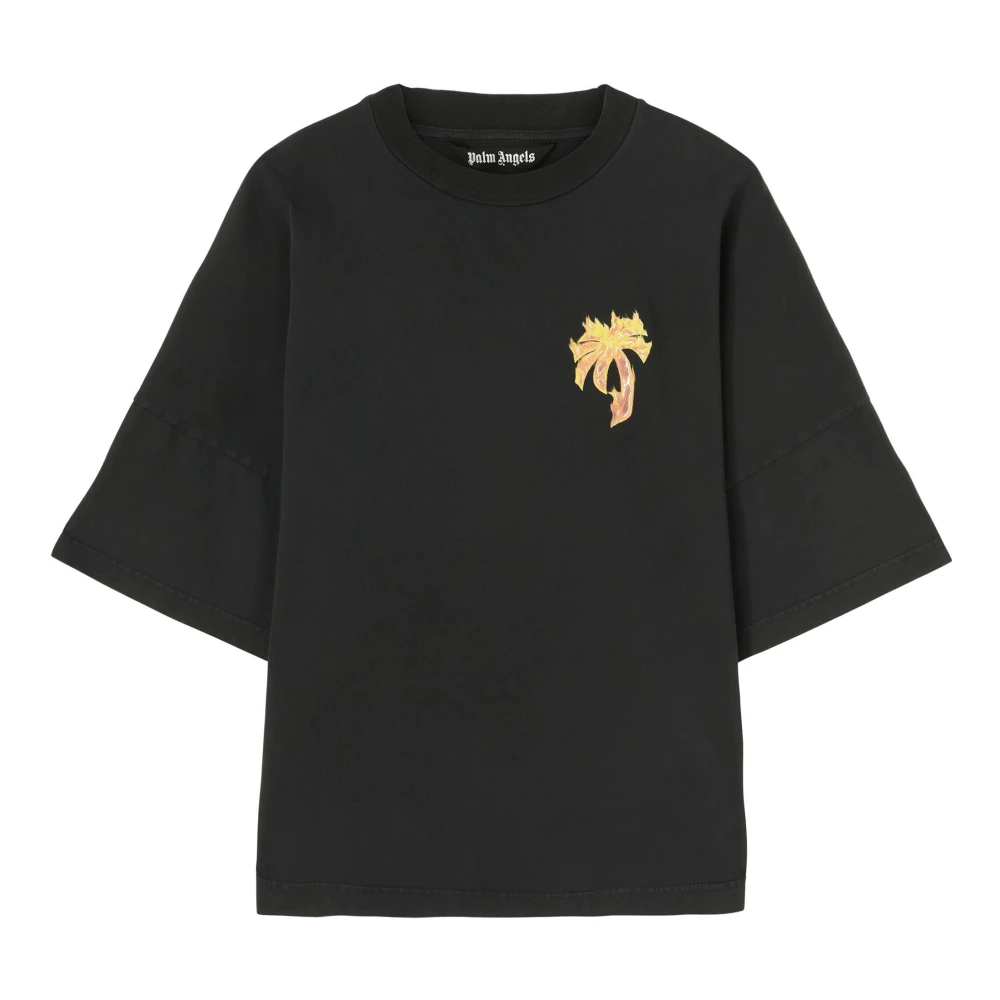 Palm Angels Zwart T-shirt met logoprint Black Heren