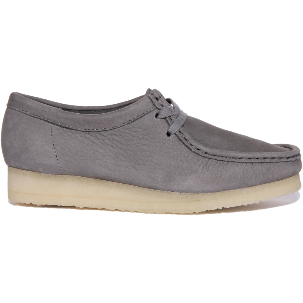 Clarks Women's Gray Wallabee Lace-Up Shoes