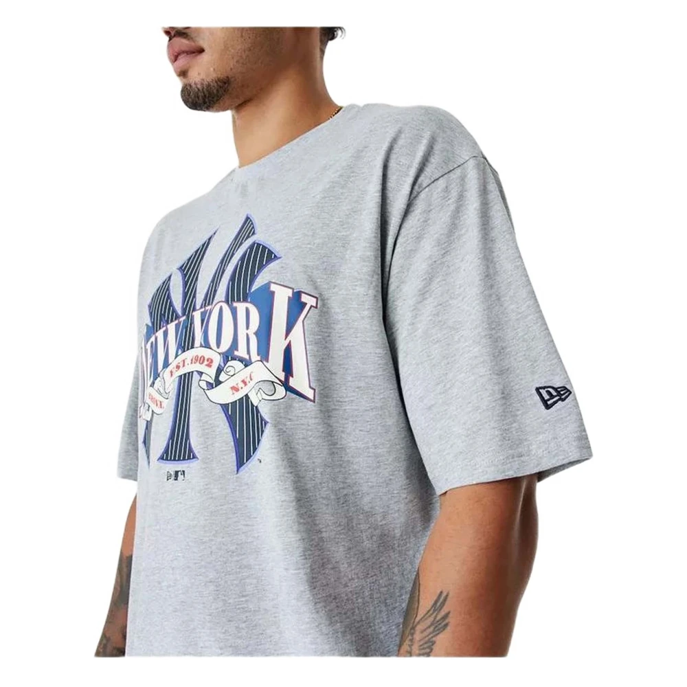 new era MLB Arch Logo Graphic New York Yankees T-shirt Gray Heren