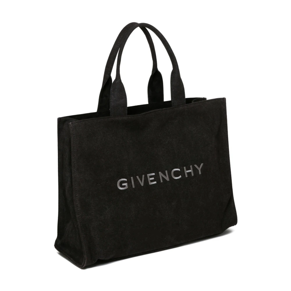 Givenchy Logo Geborduurde Tote Bag Black Heren