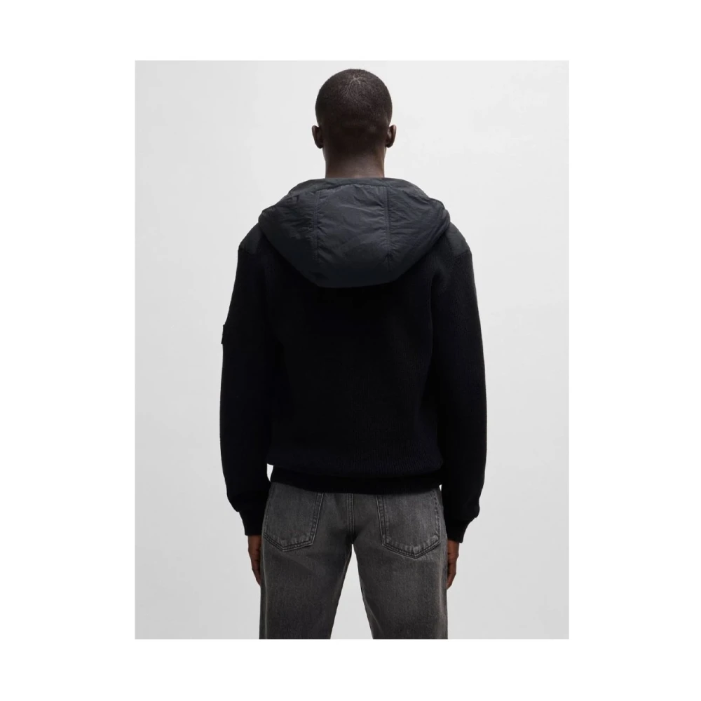 Hugo Boss Stijlvolle Jas voor Mannen Black Heren