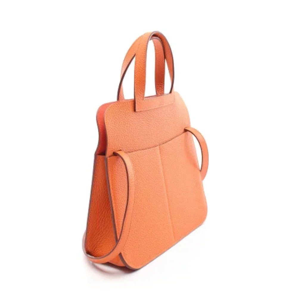 Hermès Vintage Pre-owned Leather handbags Orange Dames