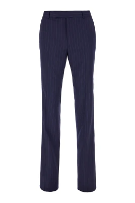 Slim fit randiga skräddarsydda byxor i ull
