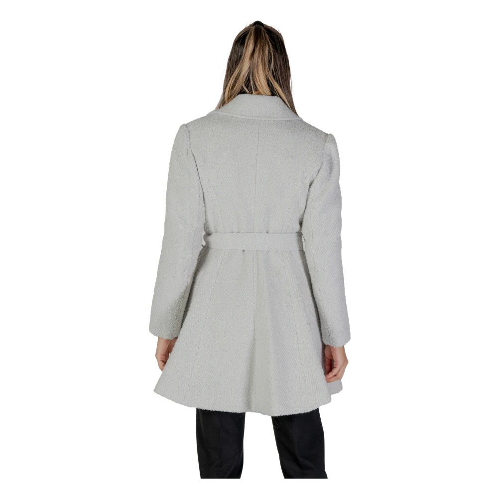 Guess Grijze V-hals Winterjas met Knopen Gray Dames