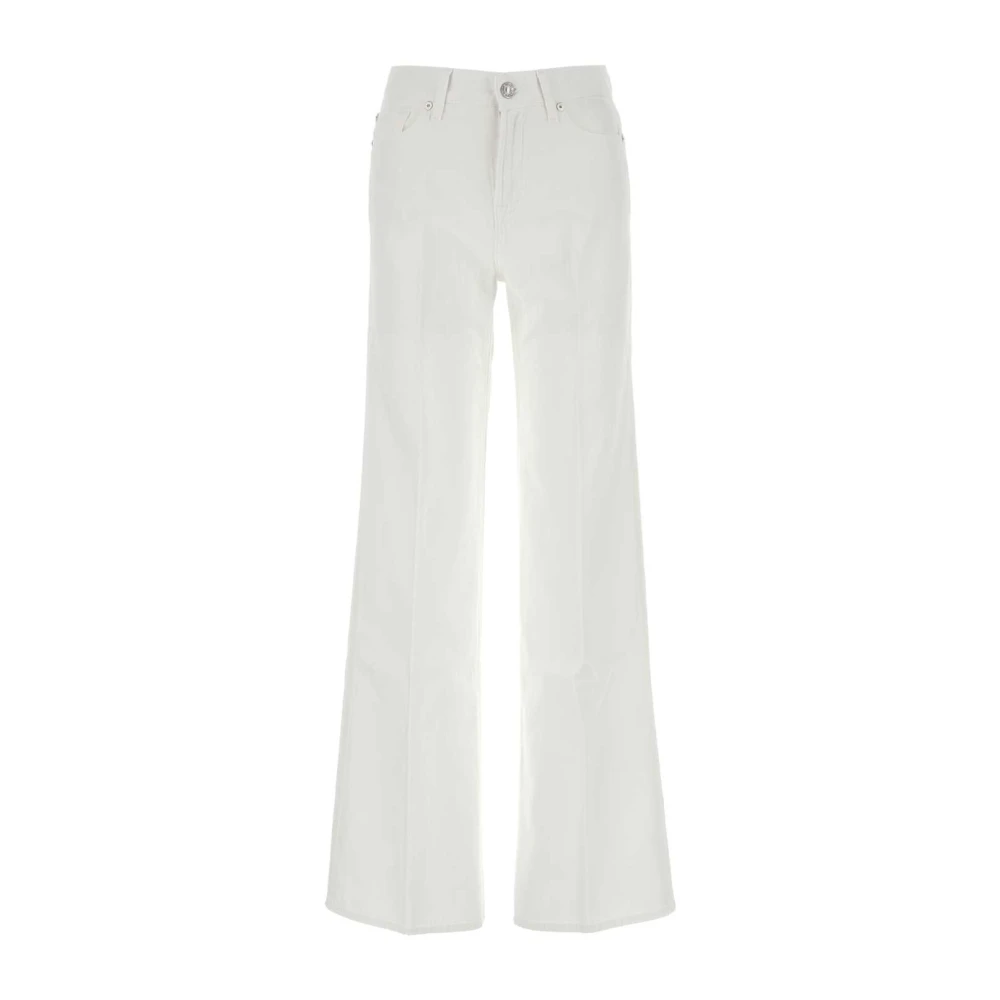 7 For All Mankind Wide Jeans White Dames