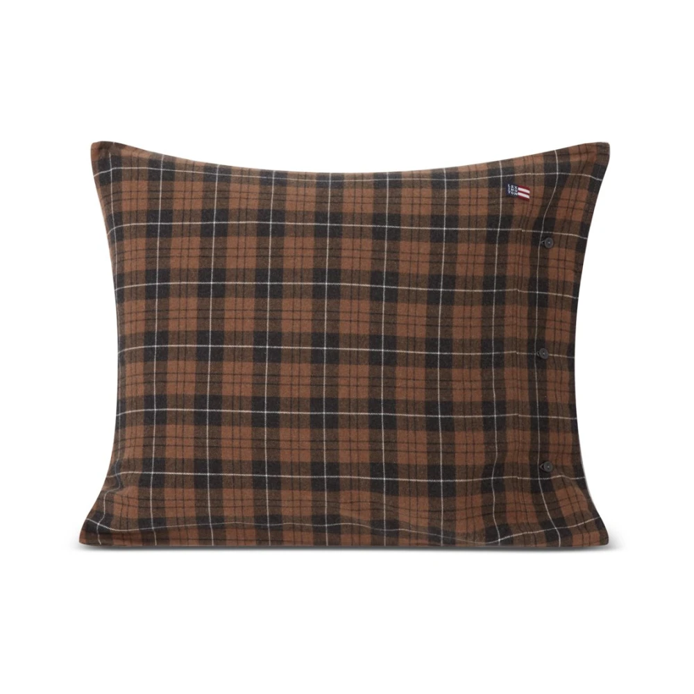 Brun Lexington Home Brown/Dk Gray Checked Cotton Flanell Pillowcase Pillowcase