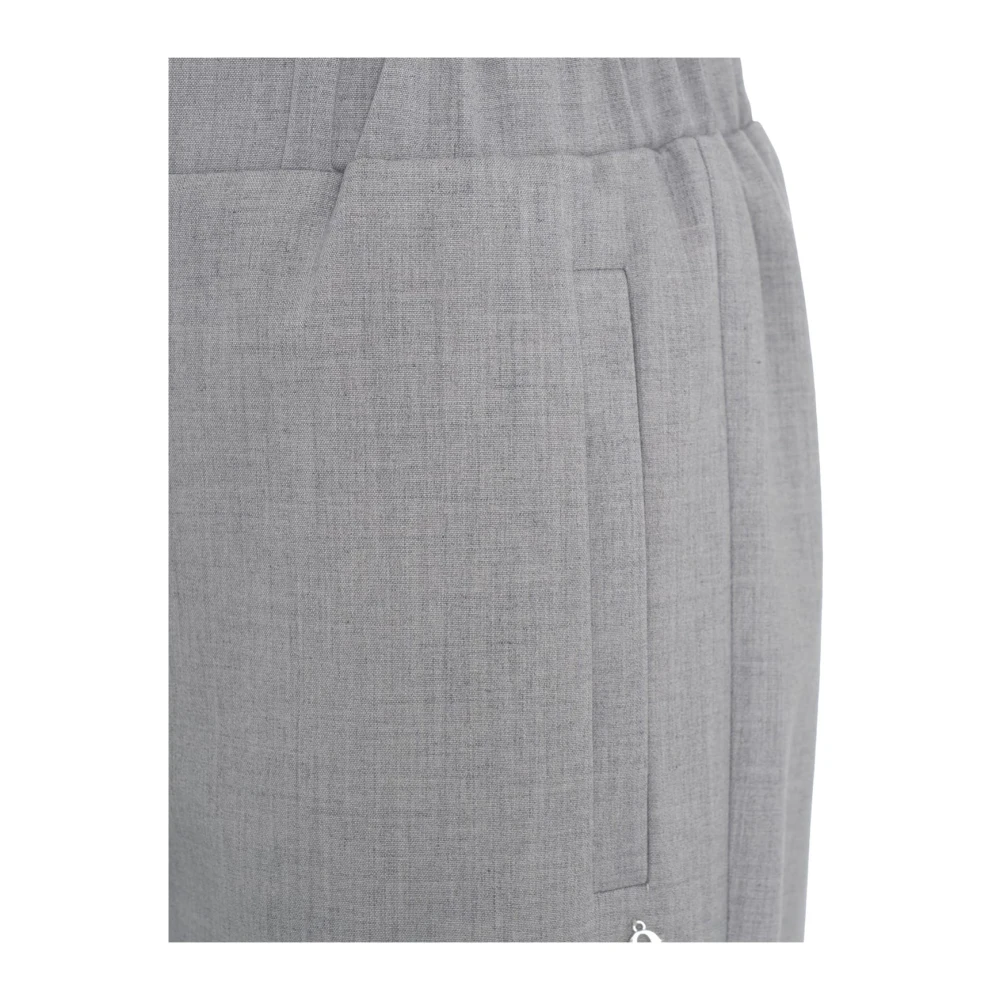 Ottod'Ame Grijze Chino Broek Elastische Taille Stijlvol Gray Dames