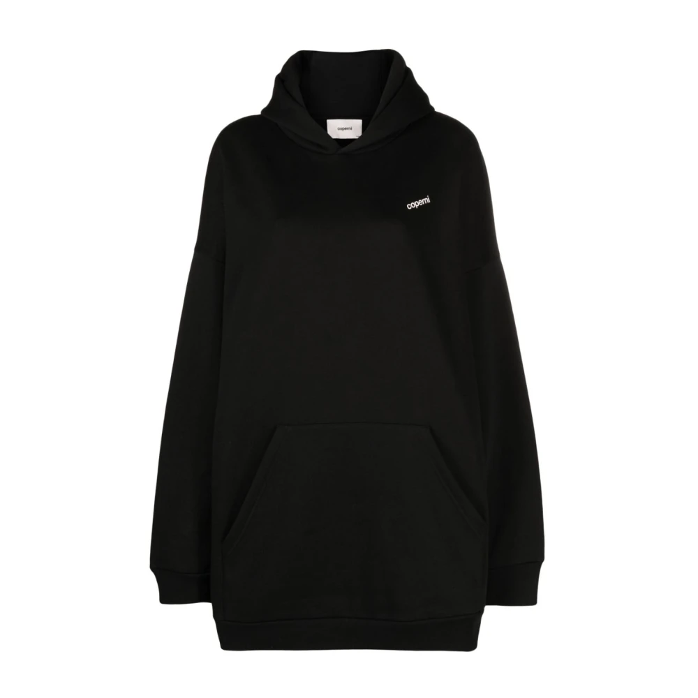 Coperni Zwarte Oversized Logo Print Jurk Black Dames