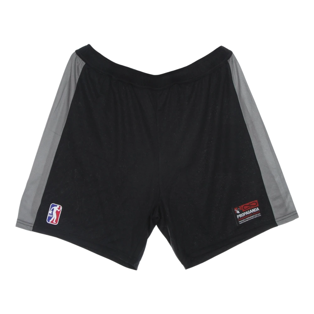 Propaganda Mesh Basketbalshorts Zwart Geborduurde Patch Black Heren