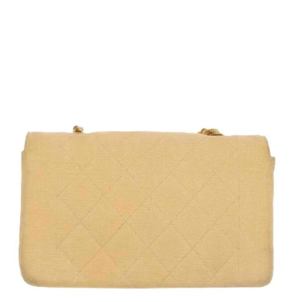 Chanel Vintage Pre-owned Canvas chanel-bags Beige Dames