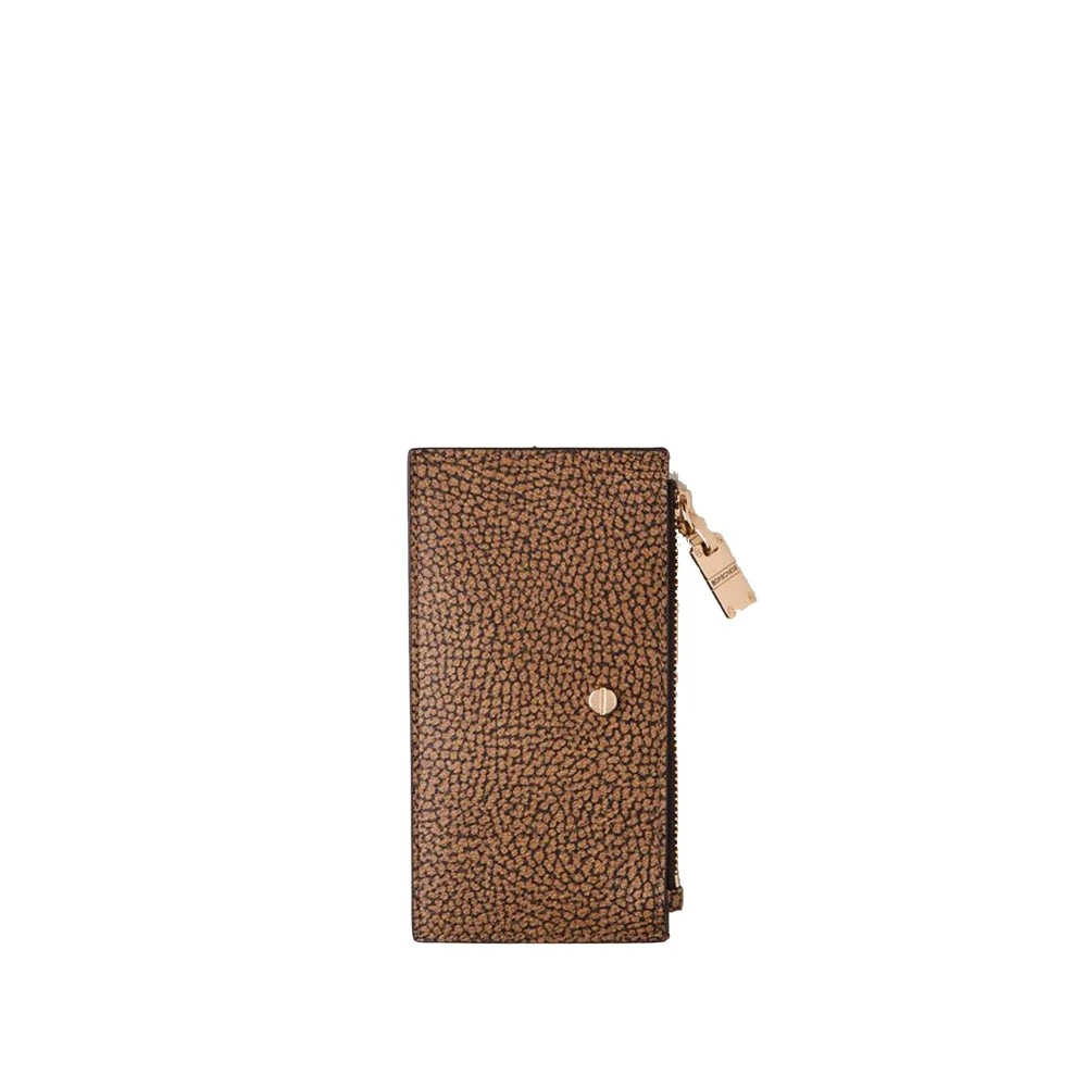 Borbonese Women's Brown Wallets & Cardholders, One Size, Stylish Pvc Canvas Wallet Cardholder