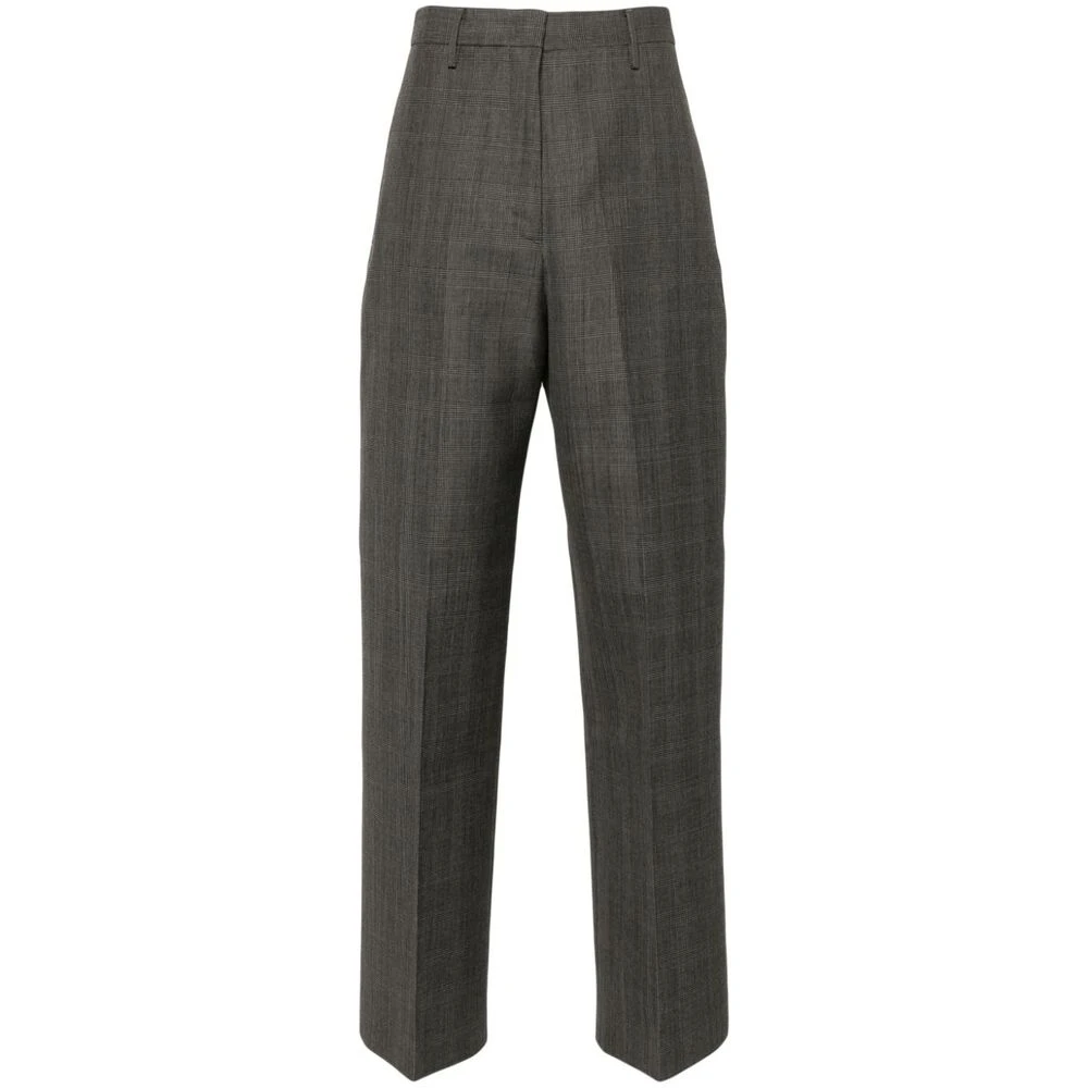 Fabiana Filippi Grijze Geruite Straight Leg Broek Gray Dames