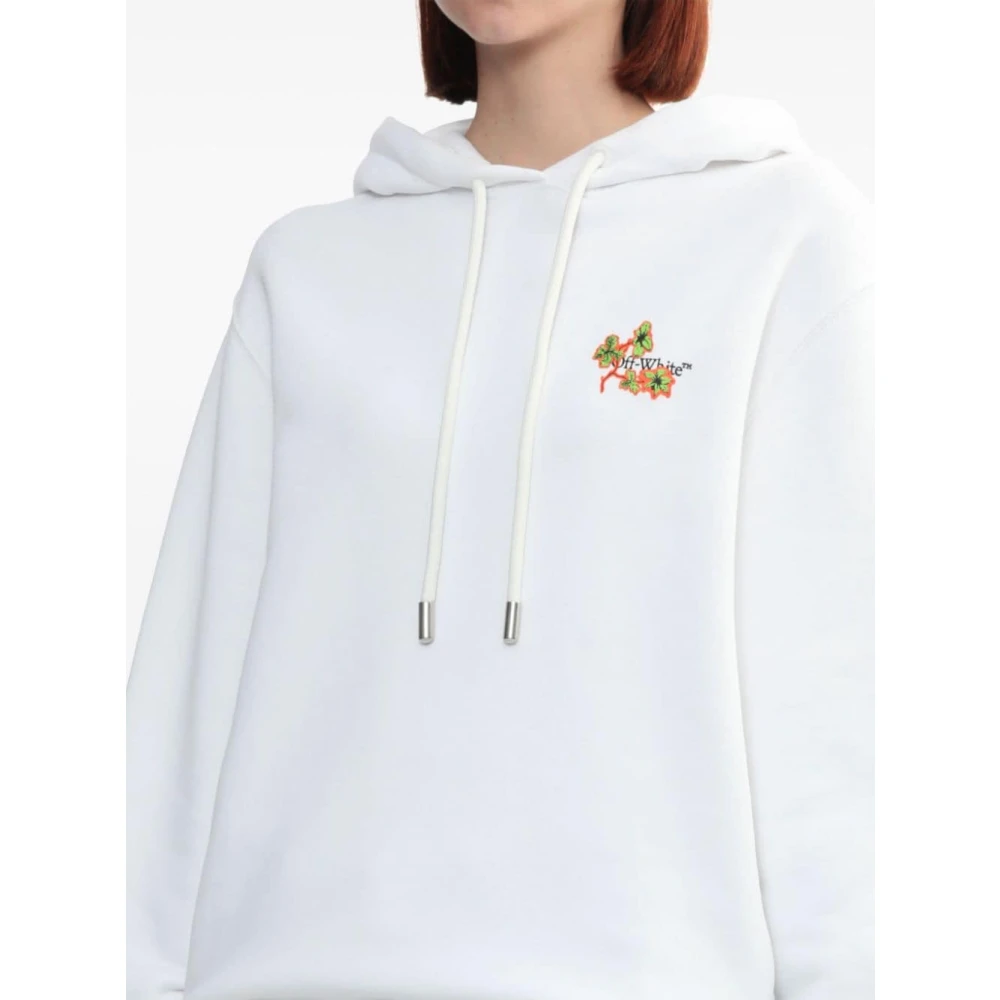 Off White Witte Sweater met Logoprint White Dames