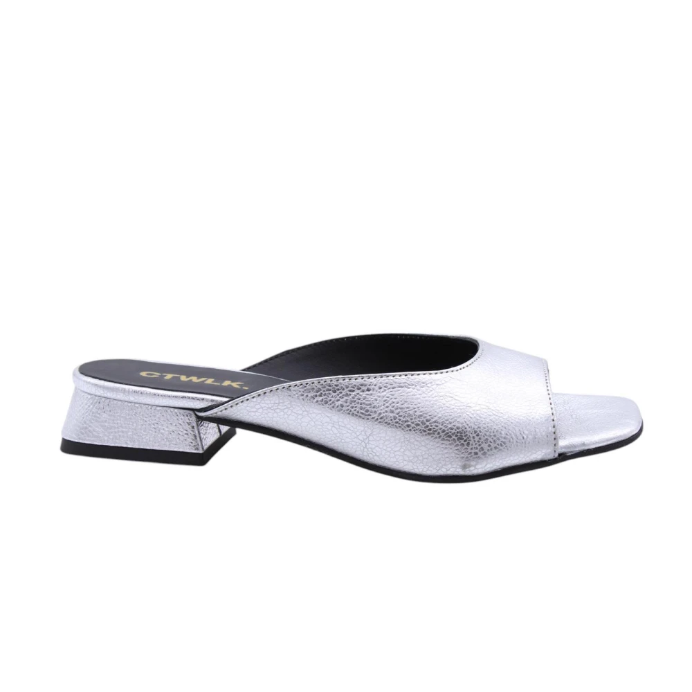 Ctwlk. Gray Stylish Mule Shoes With Fiji - Female - Heeled Mules - 3 Uk - Shoes