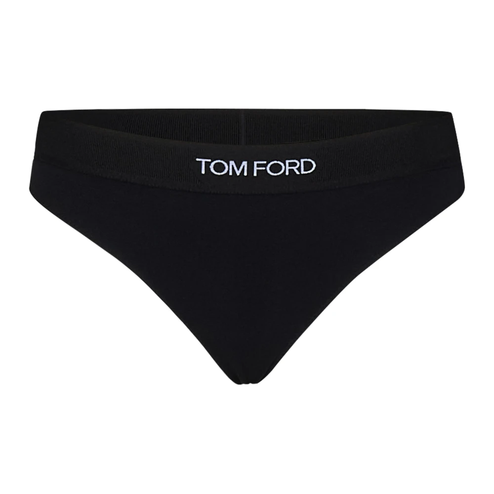 Tom Ford Zwarte String Ondergoed met Logo Black Dames