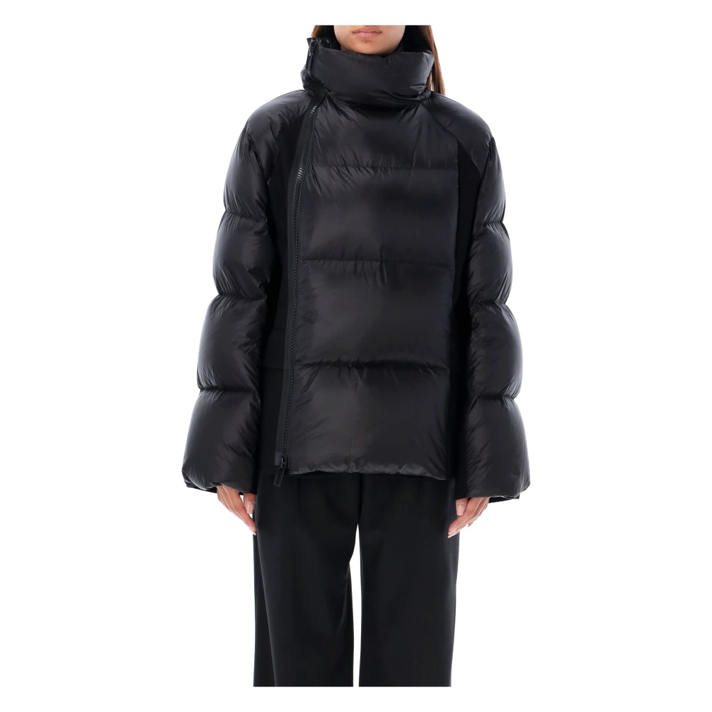Sacai Zwarte Wol Melton Donsjas Black Dames